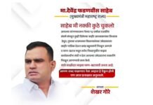 साहेब मी कुठे चुकलो.. शेखर भाऊ गोरे