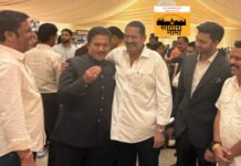दिल्लीतील रिसेप्शनमध्ये छ उदयनराजे–शशिकांत शिंदे यांची गळाभेट
