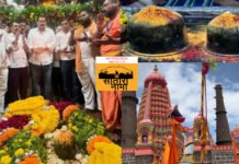 श्रावणातील शेवटच्या सोमवारी श्री छ उदयनराजे भोसले शंभू महादेवाच्या चरणी